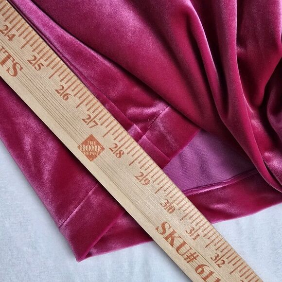 Universal Standard Luxe Belted Velvet Wide Leg Pants Red Chic Club Women 4XL - Picture 9 of 12